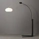 Morelli 85 inch 100 watt Satin Nickel and Black Arc Floor Lamp Portable Light