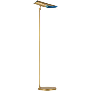 Champalimaud Flore 48.5 inch 6.50 watt Soft Brass and Riviera Blue Floor Lamp Portable Light