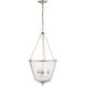 AERIN Pondview 3 Light 19.5 inch Burnished Silver Leaf Jar Lantern Pendant Ceiling Light, Medium