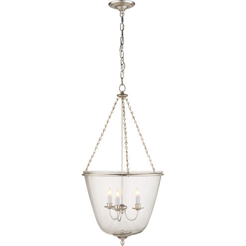 AERIN Pondview 3 Light 19.5 inch Burnished Silver Leaf Jar Lantern Pendant Ceiling Light, Medium