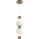 Torno Mandrel LED Burnished Bronze with Chalk Double Pendant Ceiling Light