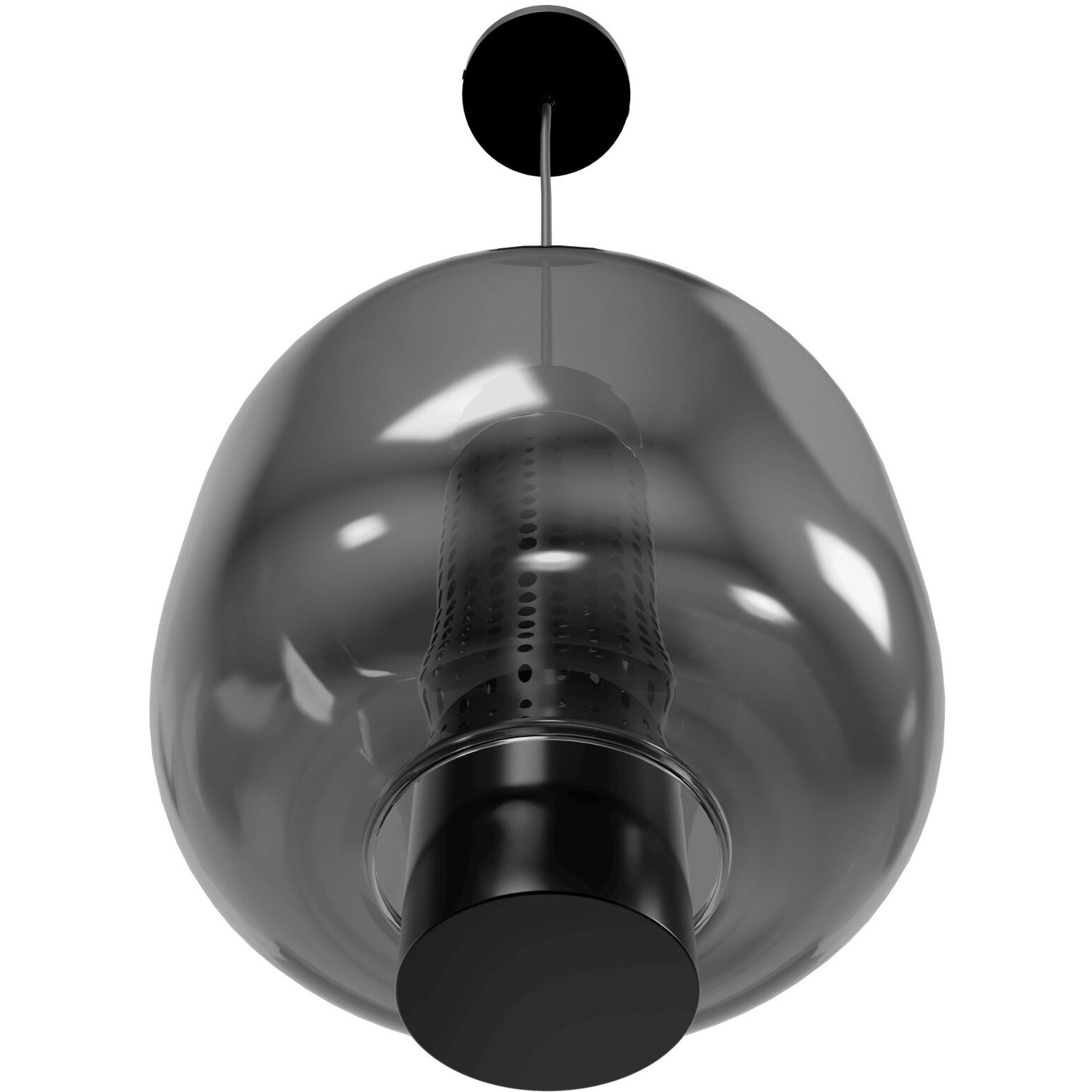 Cosmopolitan 1 Light 9 inch Gun Metal Pendant Ceiling Light