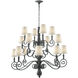 Thomas O'Brien Lillie Road 16 Light 46 inch Dark Green Chandelier Ceiling Light, Large
