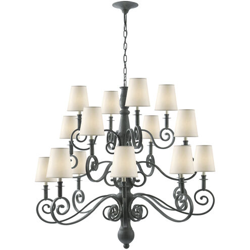 Thomas O'Brien Lillie Road 16 Light 46 inch Dark Green Chandelier Ceiling Light, Large
