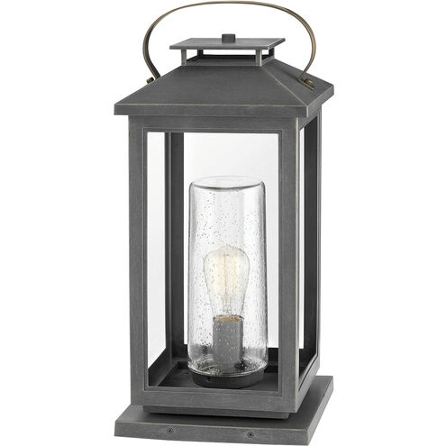 Coastal Elements Atwater LED 22 inch Ash Bronze Outdoor Pier Mount Lantern, Low Voltage