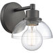 Julian 1 Light 7.5 inch Matte Black Vanity Light Wall Light