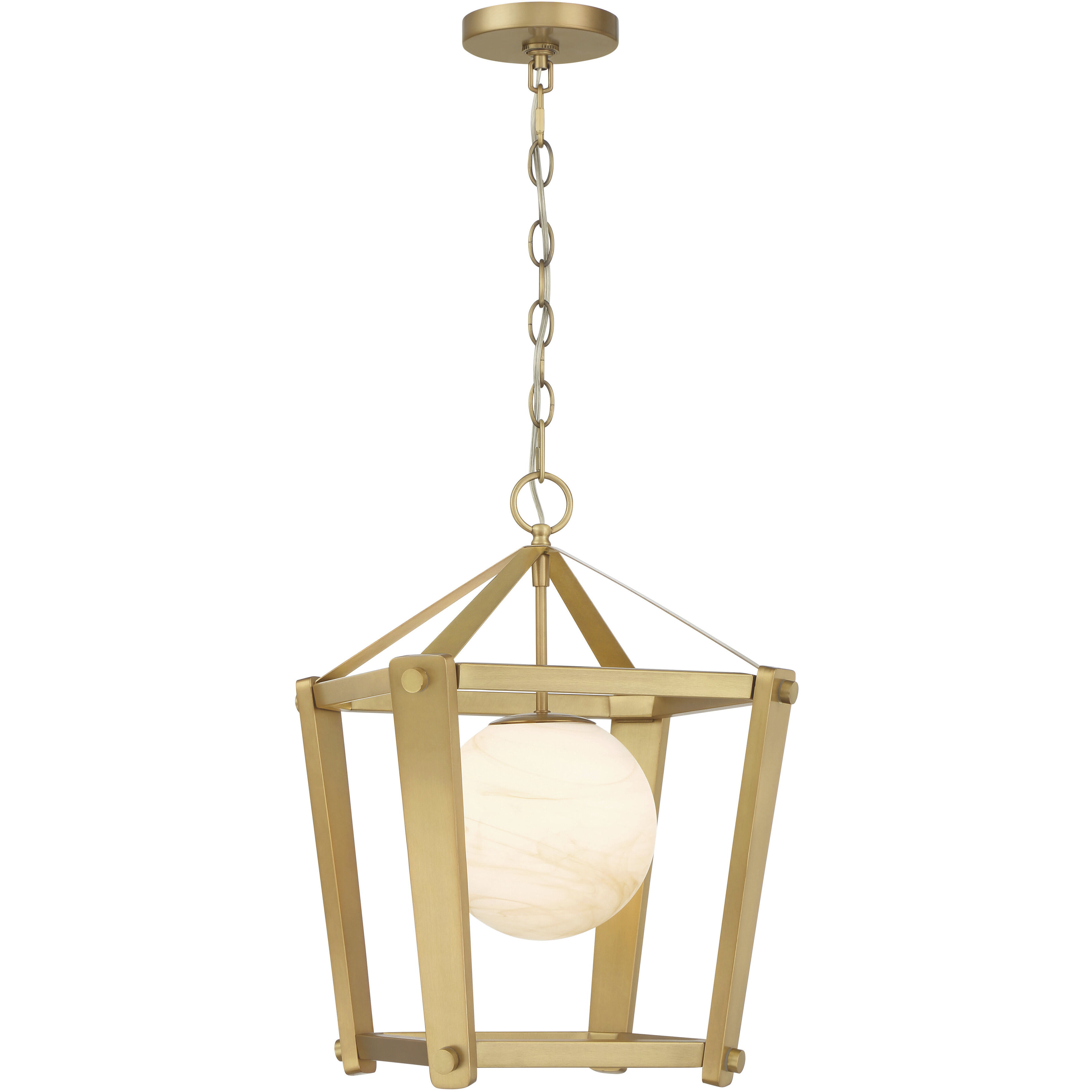 Shimmer 1 Light 13 inch Legacy Brass Pendant Ceiling Light