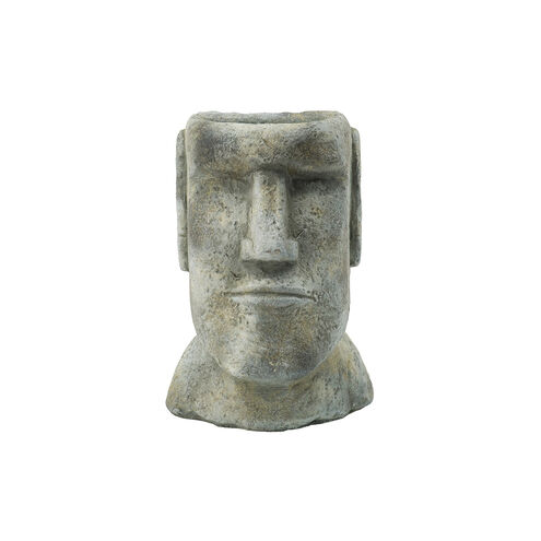 Easter Island Gray Outdoor Planter