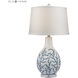 Sixpenny 27 inch 150.00 watt Blue and Clear Table Lamp Portable Light in Incandescent, 3-Way