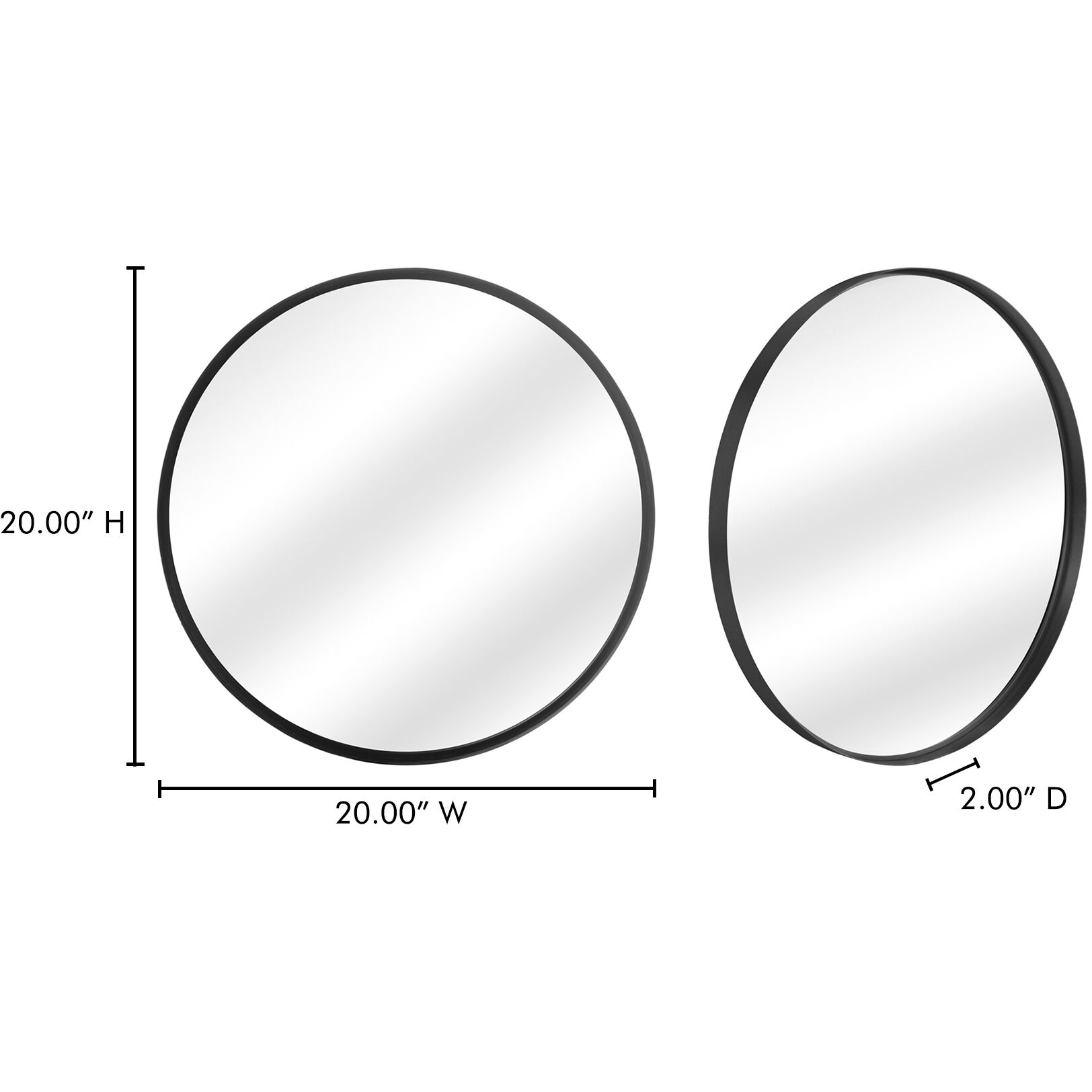 Rizzo 20 X 20 inch Black Mirror