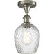 Edison Salina 1 Light 5 inch Brushed Satin Nickel Flush Mount Ceiling Light