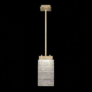 Terra 2 Light 7.75 inch Gold Pendant Ceiling Light in Rake Cast Glass