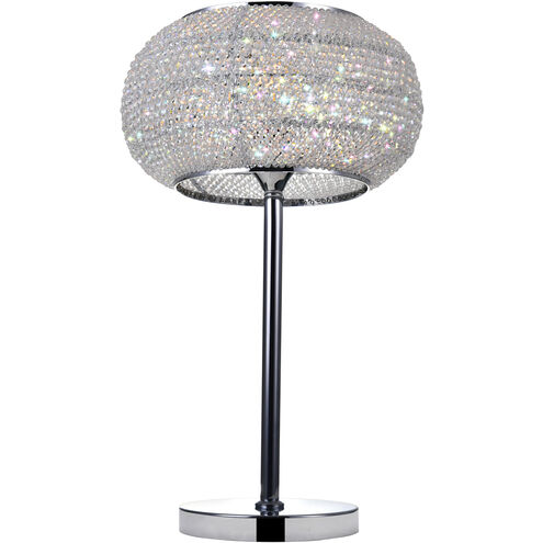 Tiffany 20 inch 60.00 watt Chrome Table Lamp Portable Light