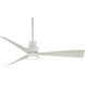 Simple 44 inch Flat White Outdoor Ceiling Fan