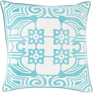Eleonore 20 inch Teal, Ivory, Taupe Pillow Kit