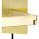 Audrey 20 inch Satin Brass with Gold Chrome Swingarm Sconce Wall Light