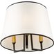 Coco LED 15.7 inch Gold and Black Semi-Flush Mount Ceiling Light