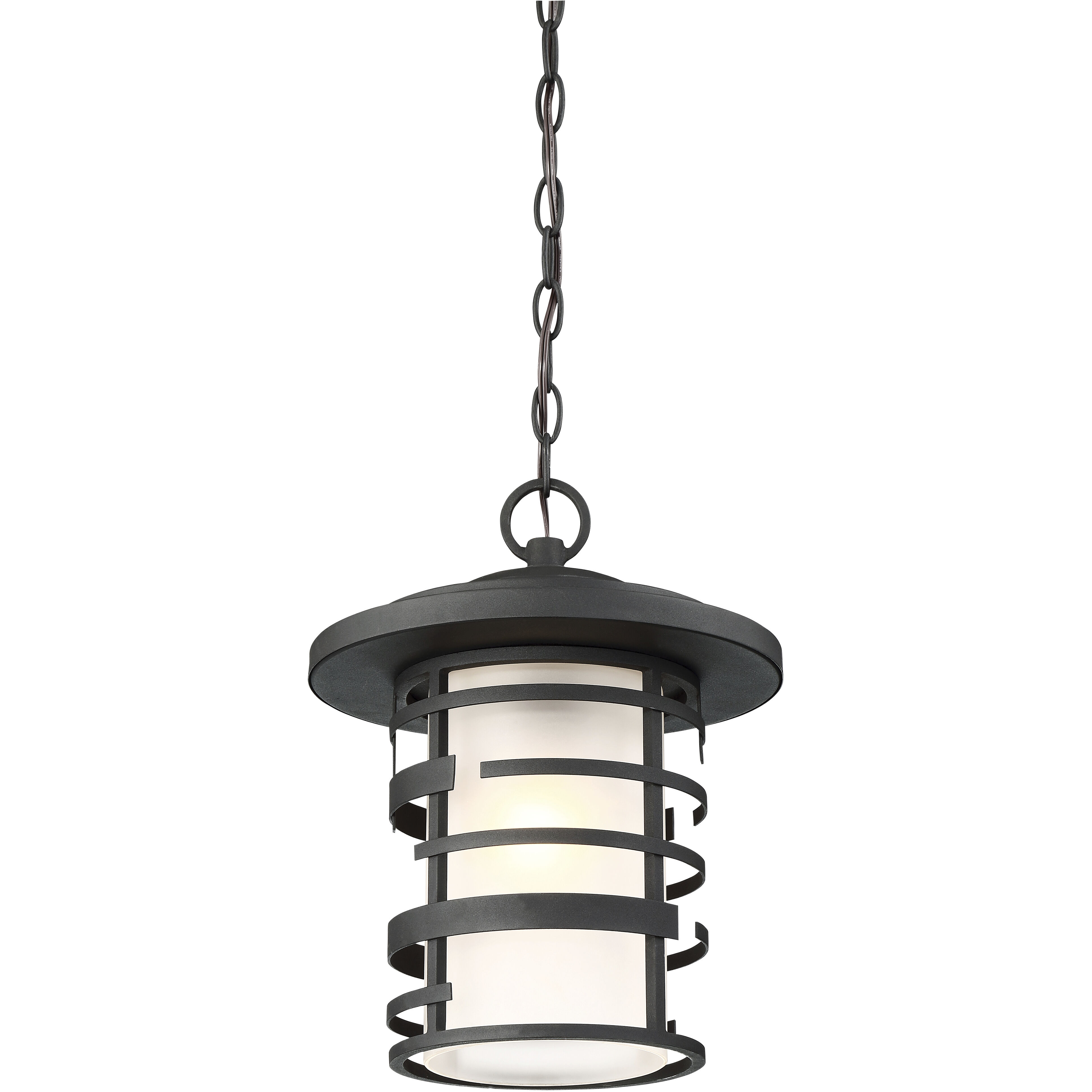 Lansing 1 Light 11 inch Textured Black Outdoor Hanging Lantern