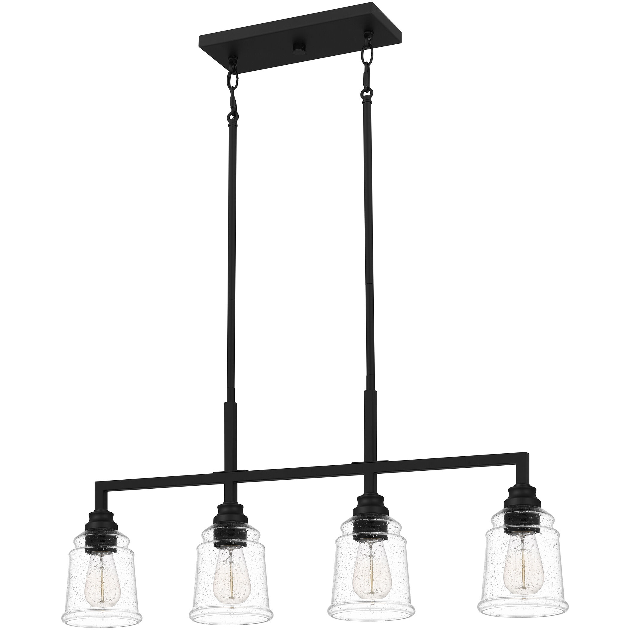 McIntire 4 Light 33.5 inch Matte Black Island Light Ceiling Light