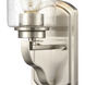Market Square 1 Light 5 inch Brushed Nickel Vanity Light Wall Light