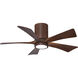 Atlas Irene-5HLK 42 inch Walnut Tone Flush Mount Paddle Fan, Flush Mounted