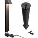 Quad 12 3 watt Bronze Path and Area Light in 3000K Warm White LED, WAC Landscape