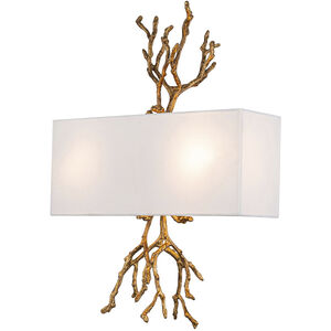 Coral 2 Light 5 inch Gold Sconce Wall Light