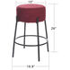 Soloist 26 inch Black and Maroon Counter Stool