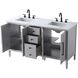 Blakely 60 X 34 inch Grey Bathroom Vanity Cabinet