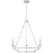 C&M by Chapman & Myers Brighton 6 Light 32 inch Aged Pewter Chandelier Ceiling Light in Standard
