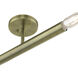 Copenhagen 2 Light 5.13 inch Antique Brass Semi-Flush Ceiling Light