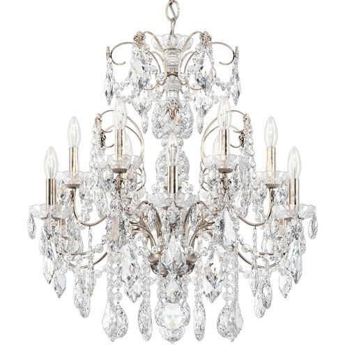 Century 12 Light 30 inch Antique Silver Chandelier Ceiling Light