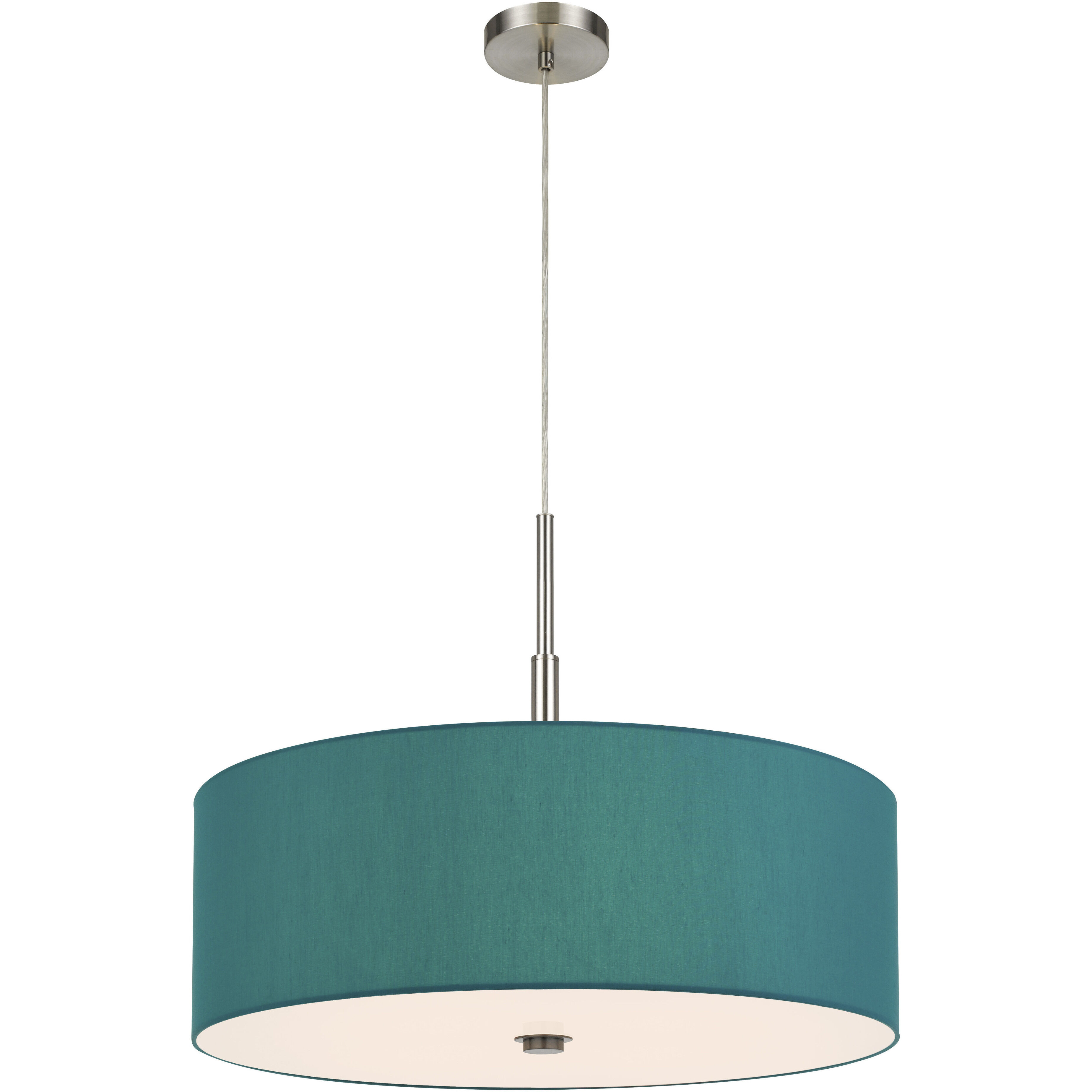 Lonoke Aqua Blue 24 inch Drum Pendant Shade