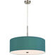 Lonoke Aqua Blue 24 inch Drum Pendant Shade