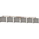 Textile 50.5 inch Brushed Nickel Bath Bar Wall Light
