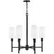 Fenwick 6 Light 28 inch Black Chandelier Ceiling Light