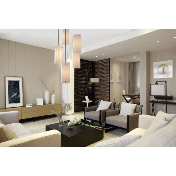 Textured Glass 5 Light 19.8 inch Beige Silver Chandelier Ceiling Light, Round Multi-Port