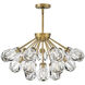 Elise LED 27.25 inch Heritage Brass Chandelier Ceiling Light, Semi-Flush Mount