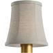 Visual Comfort Clip Natural Linen Bell Empire 4.25 inch Empire Shade, 4in