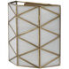Polyhedron 1 Light 12 inch Brass Wall Sconce Wall Light