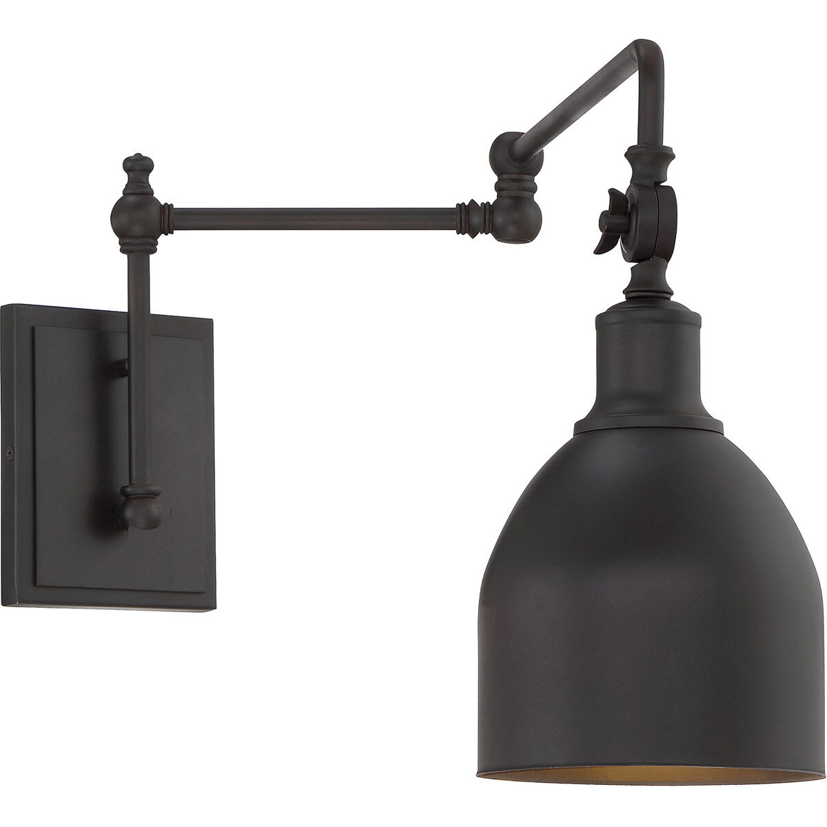 Farmhouse 6 inch 60.00 watt Oil Rubbed Bronze Adjustable Wall Sconce Wall Light