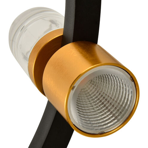 Ellegi Series 24 inch Black/Gold Chandelier Ceiling Light, Artisan Collection