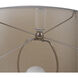 Signature 33 inch 150 watt White Glaze Table Lamp Portable Light