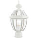 Monterey 1 Light 17 inch White Outdoor Post Top Lantern