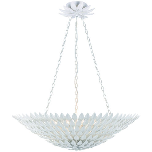 Broche 8 Light 30 inch Matte White Chandelier Ceiling Light