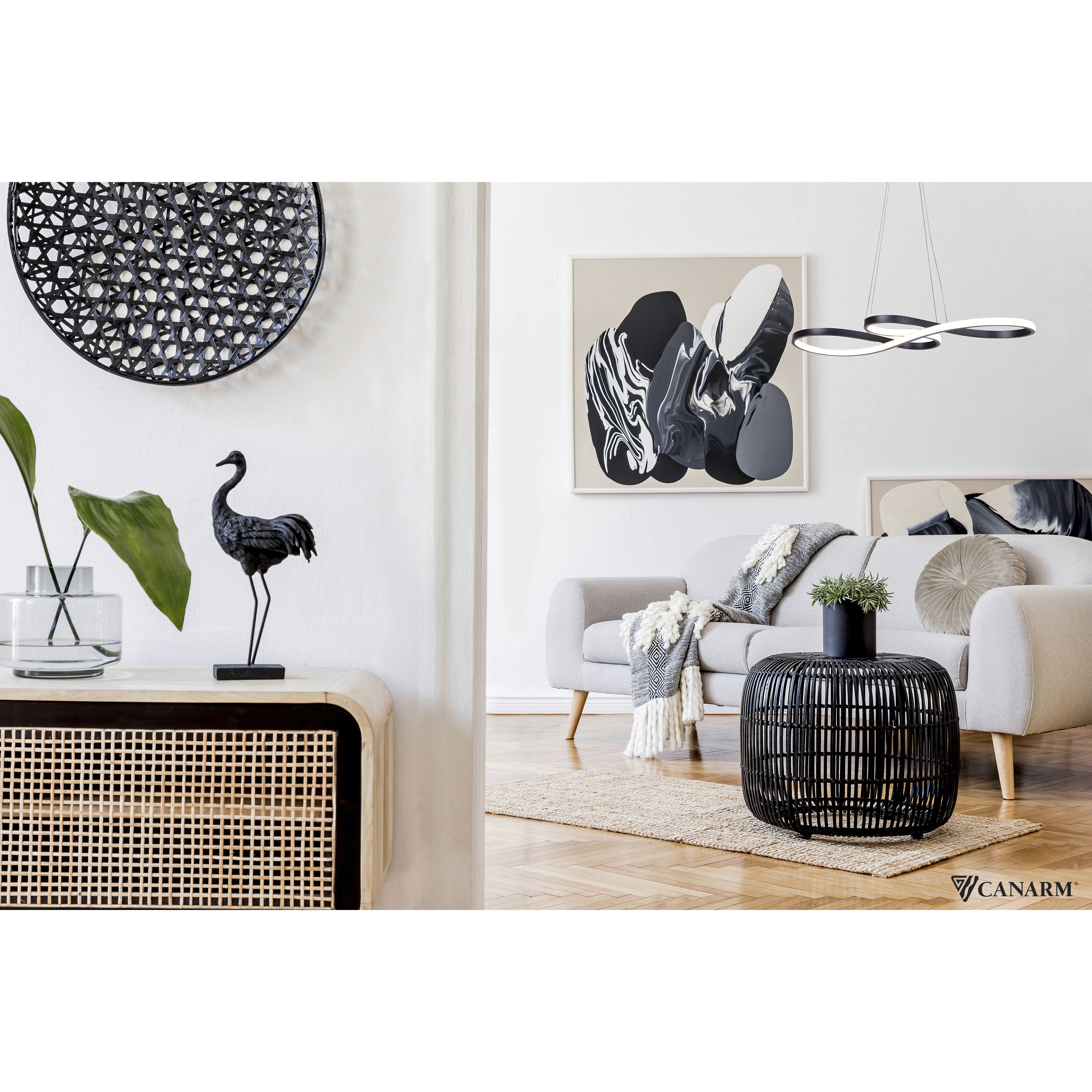 Ola LED 29 inch Black Chandelier Ceiling Light