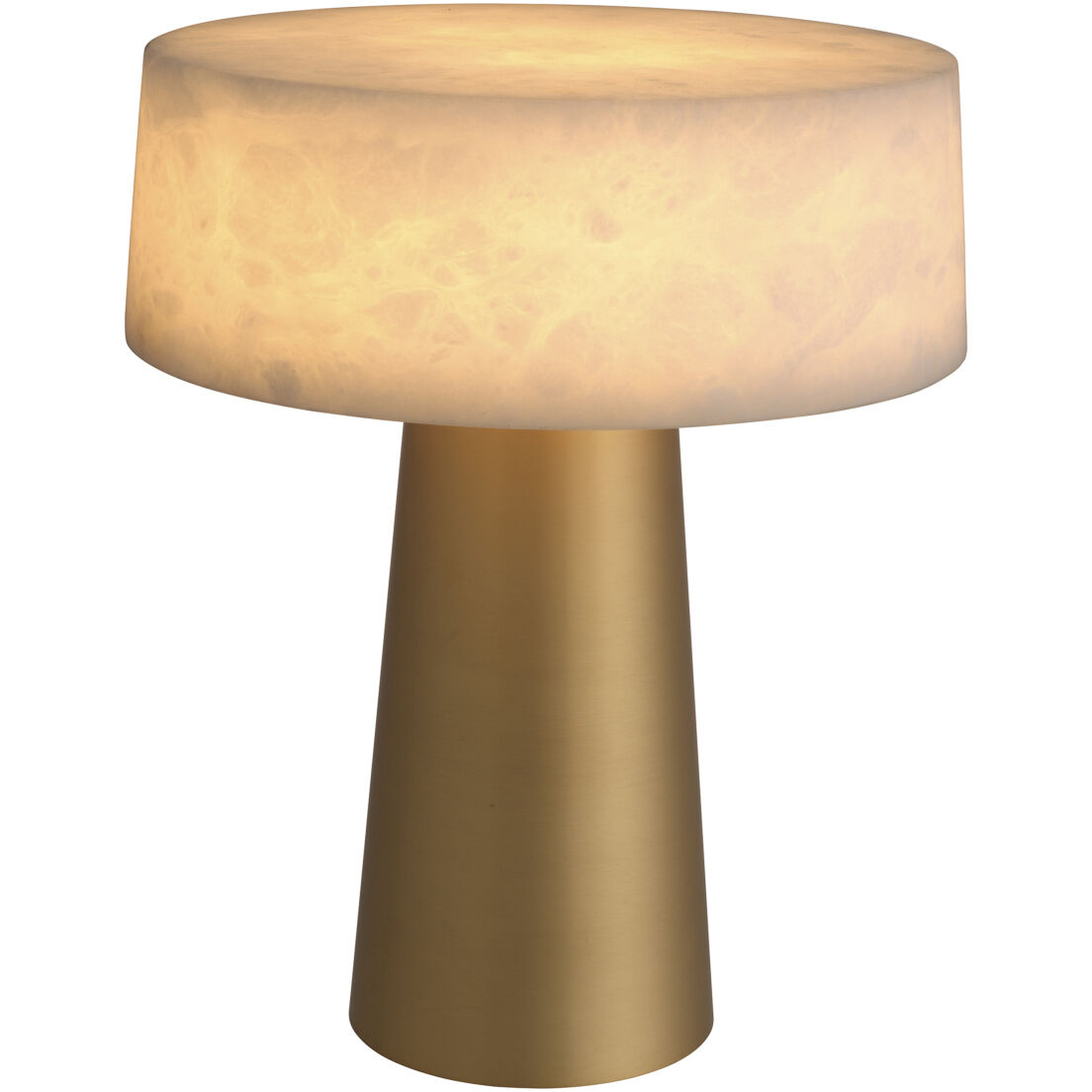 Cinco 16.93 inch 8 watt Antique Brass with Alabaster Table Lamp Portable Light