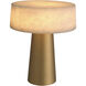 Cinco 16.93 inch 8.00 watt Antique Brass with Alabaster Table Lamp Portable Light