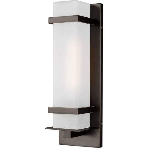Alban 1 Light 14 inch Antique Bronze Outdoor Wall Lantern, Small