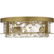 Baltic 3 Light 15.75 inch Brushed Gold Flush Mount Ceiling Light